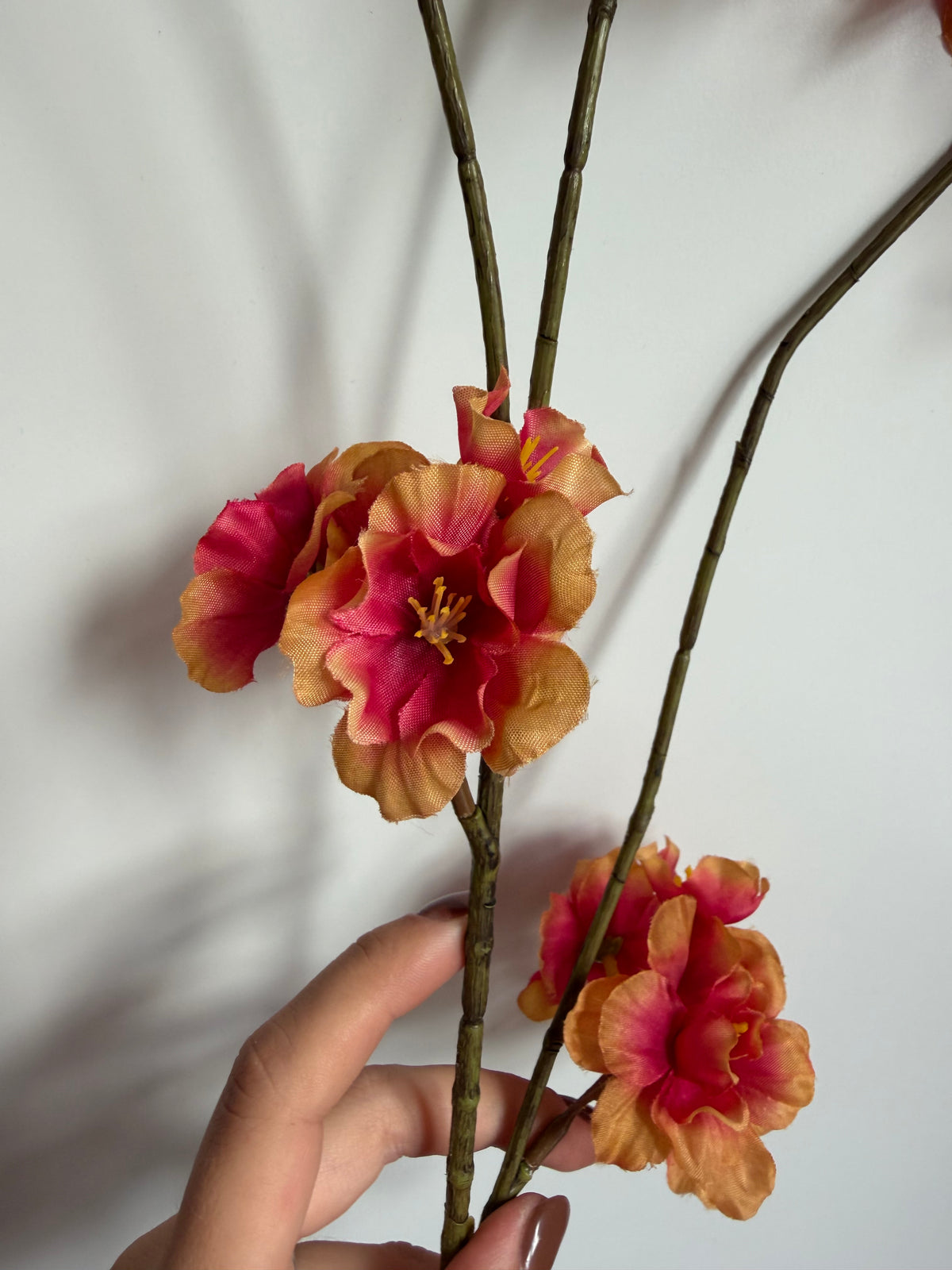 Bloesemtak mix oranje/roze