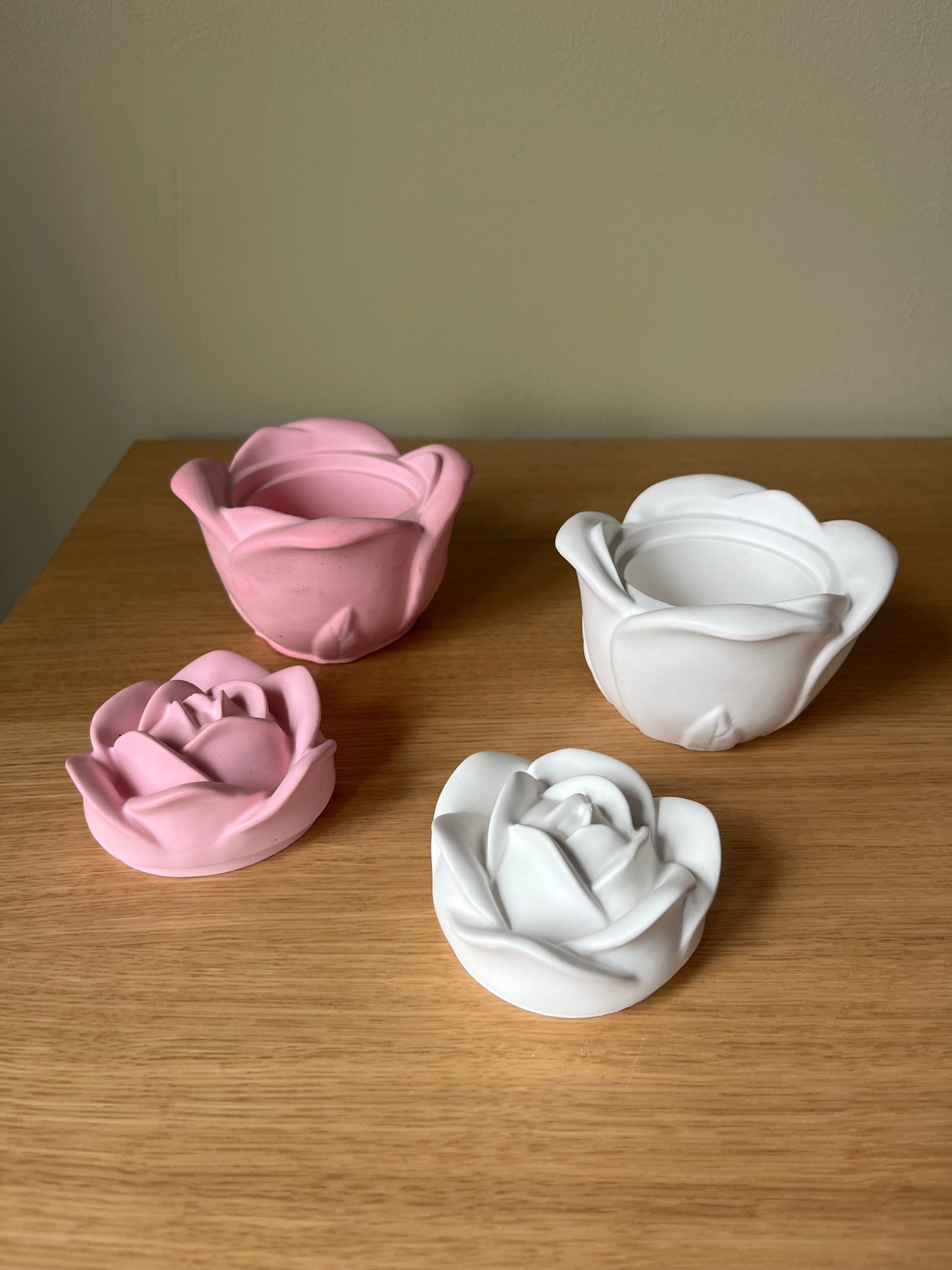 Bakje roos roze/wit