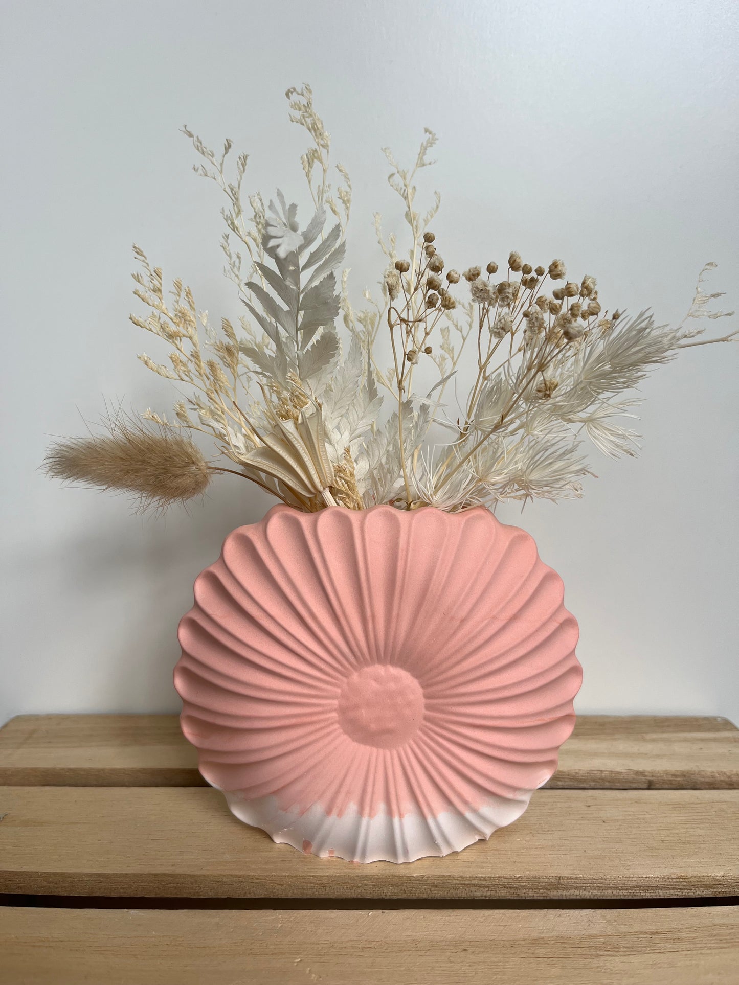 Vaasje bloem oranje/wit